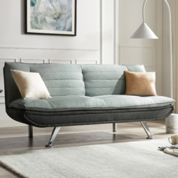Home Detail Michigan 2 Seater Grey and Charcoal Fabric Sofa Bed