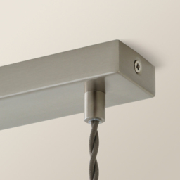 ValueLights Kira Brushed Chrome Glass 3 Drop Bar Ceiling Pendant Light - thumbnail 4