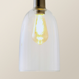 ValueLights Kira Brushed Chrome Glass 3 Drop Bar Ceiling Pendant Light - thumbnail 3