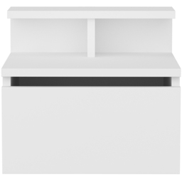 Decorotika Alice White Single Drawer Single Shelf Floating Bedside Table - thumbnail 3