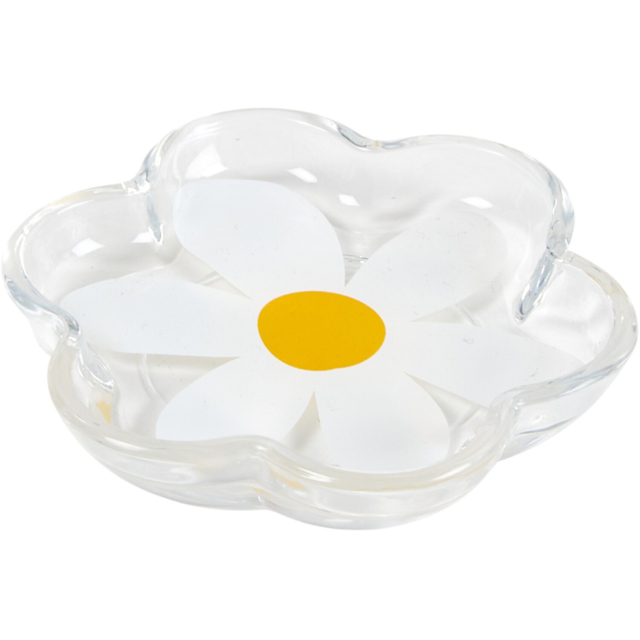 Daisy Glass Soap Dish Clear - image 1