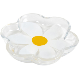Daisy Glass Soap Dish Clear