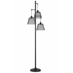 Dexter 3 Light Black Floor Lamp