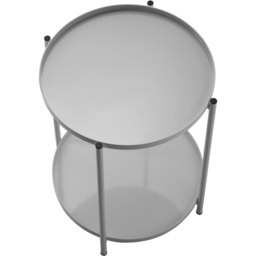 tectake Oxford Grey Round Bedside Table - thumbnail 3