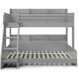 Julian Bowen Domino Light Grey Triple Sleeper Bunk Bed - thumbnail 3