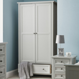 Julian Bowen Maine 2 Door Single Drawer Dove Grey Combination Wardrobe - thumbnail 1