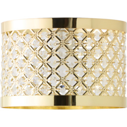 ValueLights Hadley Gold Jewel Drum Lamp Shade