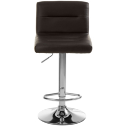Premier Housewares Baina Black Bar Stool with Chrome Base - thumbnail 2
