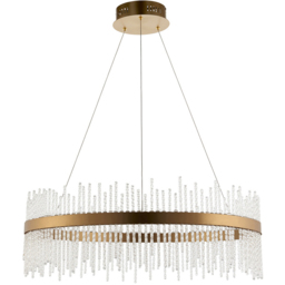 Merano Trapani Brushed Gold Glass Pendant Light