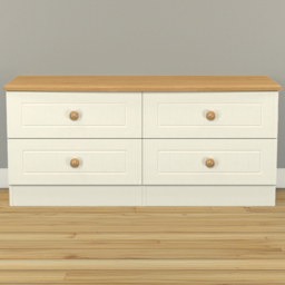 Crowndale Warwick Cream Ash and Oak 4 Drawer TV Unit