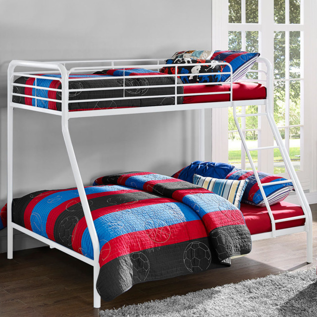 Dorel Single with Double Metal White Bunk Bed - image 1