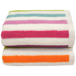 Allure Bath Fashions California Multicolour Striped Hand Towel 2 Pack