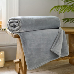 Deyongs Coco Touch Grey Throw 140 x 180cm - thumbnail 2