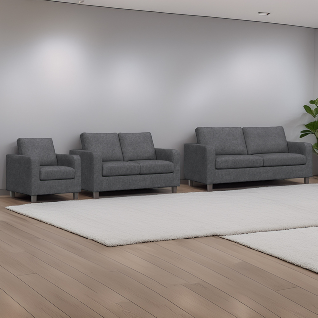 York Grey Turin 6 Seater Sofa Suite - image 1