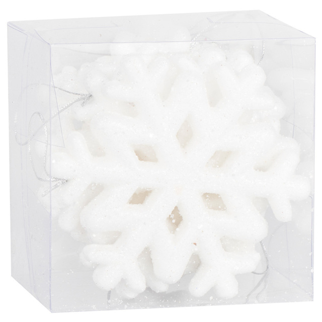 Frosted Fairytale Hanging Snowflake Christmas Decoration 6 Pack - image 1