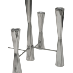Ivyline Parker Silver 5 Piece Candle Holder Centrepiece - thumbnail 3