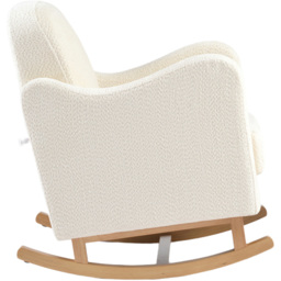 Bebe & Beyond Soother Off White Boucle Rocking Nursing Chair - thumbnail 4