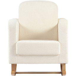Bebe & Beyond Soother Off White Boucle Rocking Nursing Chair - thumbnail 3