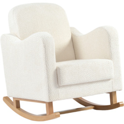 Bebe & Beyond Soother Off White Boucle Rocking Nursing Chair - thumbnail 2