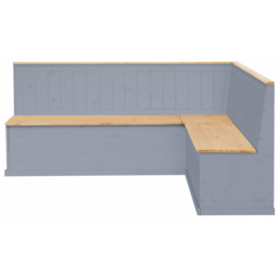 Loft24 Sara 4 Seater Grey Wax Solid Pine Wood L-Shaped Corner Bench - thumbnail 4