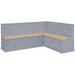 Loft24 Sara 4 Seater Grey Wax Solid Pine Wood L-Shaped Corner Bench - thumbnail 2