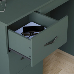 Vida Designs Riano Jasper Green 3 Drawer Dressing Table - thumbnail 3