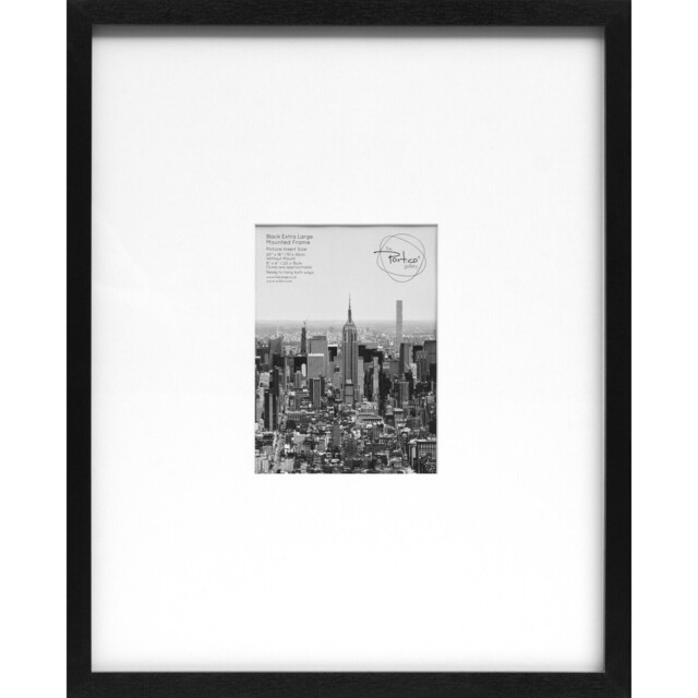 The Port. Co Gallery Extra Large Black 8 x 6 inch Mount Photo Frame - image 1