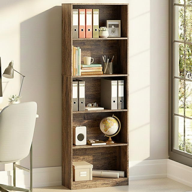 Vida Designs Cambridge Dark Wood 5 Shelf Extra Large Bookcase - image 1