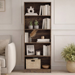 Vida Designs Cambridge Dark Wood 5 Shelf Extra Large Bookcase - thumbnail 3