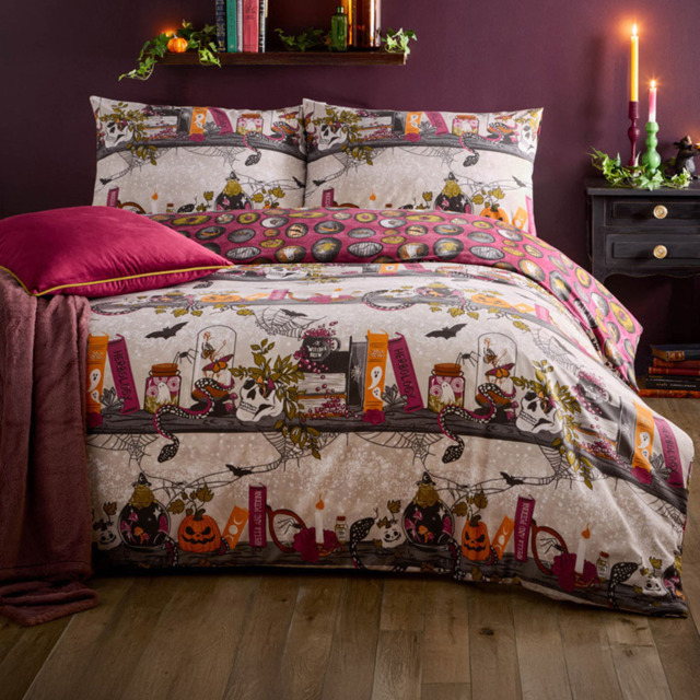Furn Witchy Tales Printed Double Reversible Duvet Set - image 1