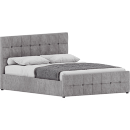 Vida Designs Valentina King Size Velvet Silver Ottoman Bed with Gel Memory Foam Mattress - thumbnail 2