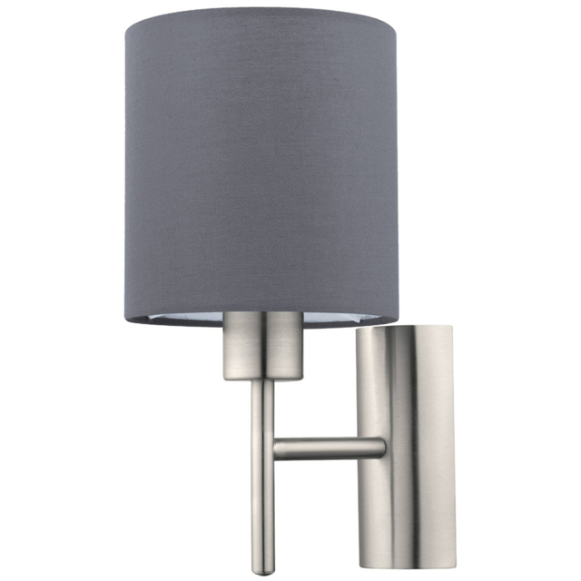 EGLO Pasteri Grey Fabric Wall Lamp - image 1