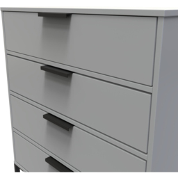 Crowndale Diego 4 Drawer Dusk Grey Chest of Drawers Ready Assembled - thumbnail 4