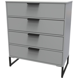 Crowndale Diego 4 Drawer Dusk Grey Chest of Drawers Ready Assembled - thumbnail 3