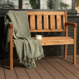 AMATA Ungurs 2 Seater Brown Straight Bench - thumbnail 1