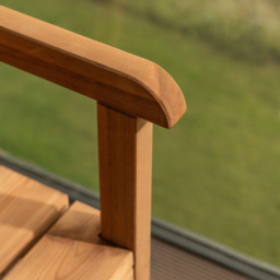 AMATA Ungurs 2 Seater Brown Straight Bench - thumbnail 4