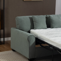 Artemis Home Lewiston 2 Seater Duck Egg Fabric Sofa Bed - thumbnail 3