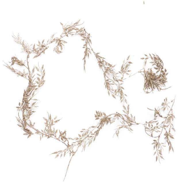 Single Glitter Leaves Christmas Garland 160cm in Assorted styles