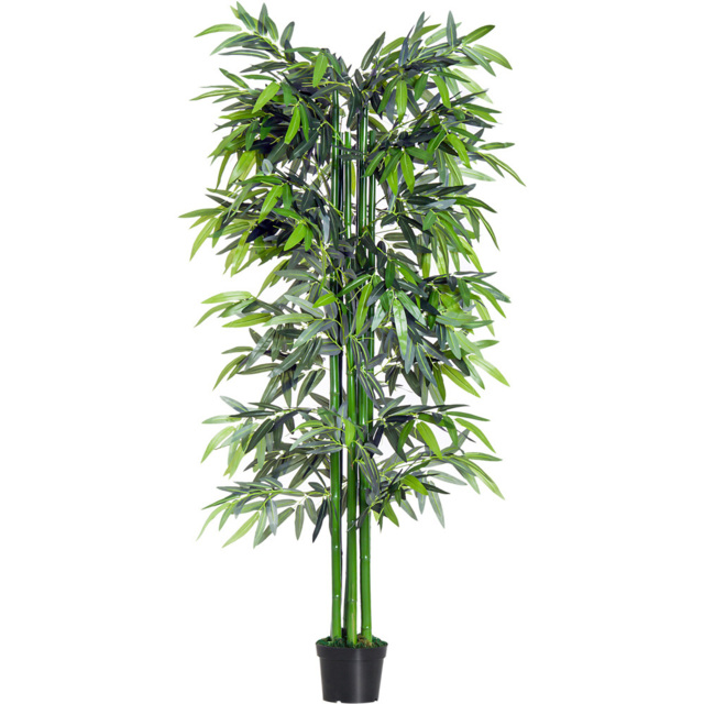 Outsunny Bamboo Tree Artificial Plant In Pot 6ft - image 1