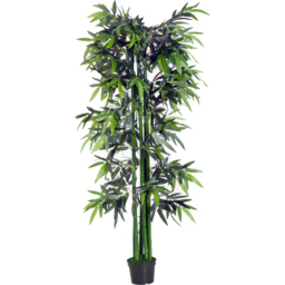 Outsunny Bamboo Tree Artificial Plant In Pot 6ft - thumbnail 2