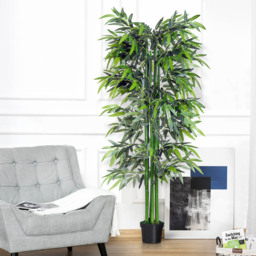 Outsunny Bamboo Tree Artificial Plant In Pot 6ft - thumbnail 3
