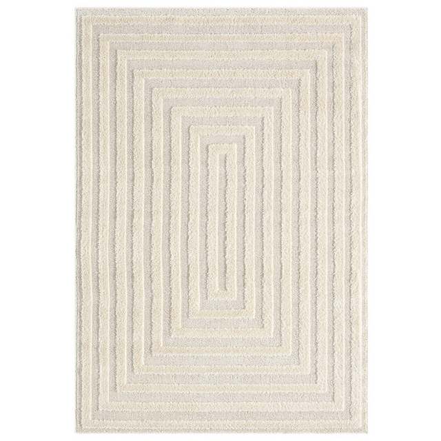 Desire Rugs Isabella Embossed Geometric Cream Rug 120 x 170cm - image 1