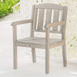 AMATA Ungurs Grey Wooden Garden Chair - thumbnail 1