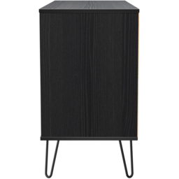 Crowndale Harlequin 6 Drawer Black Ash Wide Chest of Drawers Ready Assembled - thumbnail 4