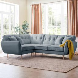 Opry Faro 4 Seater Button Back Denim Right Hand Corner Sofa - thumbnail 1