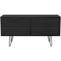 Crowndale Harlequin 4 Drawer Black Ash Bed Box Ready Assembled - thumbnail 3