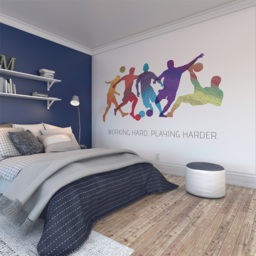 Origin Murals Geo Footballers Multicolour Wall Mural - thumbnail 3