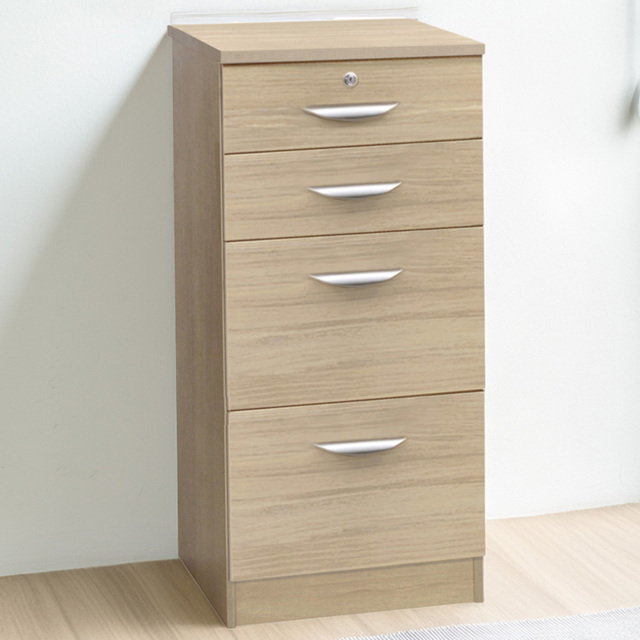 R White Cabinets Brown 4 Drawer Filing Cabinet - image 1