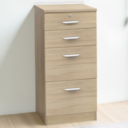 R White Cabinets Brown 4 Drawer Filing Cabinet - thumbnail 1