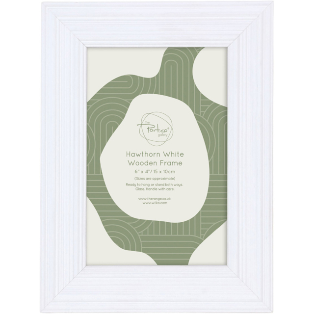 Hawthorn Wooden Plain Photo Frame White 6 x 4 inch - image 1